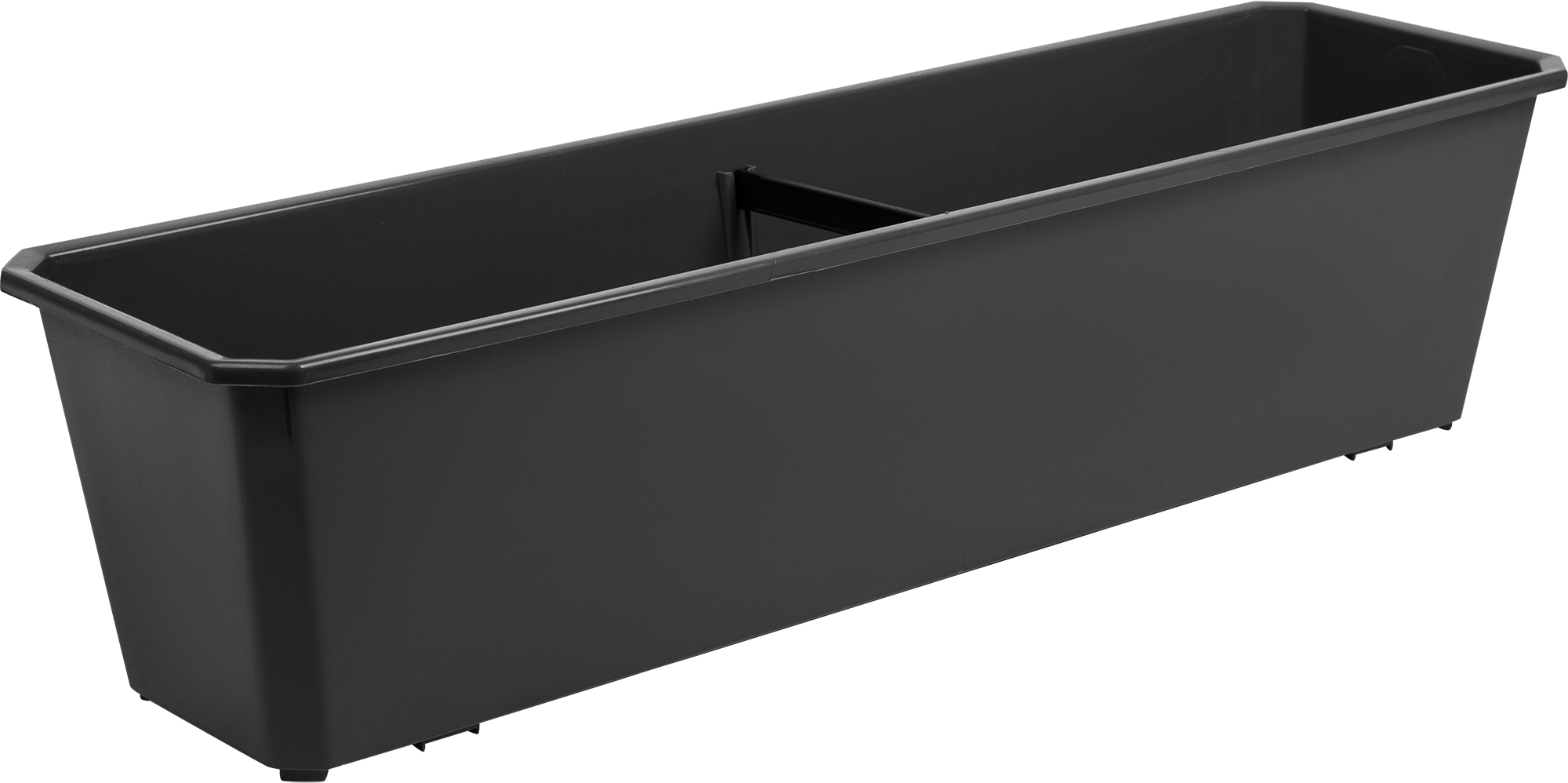 Ящик балконный Homwer 60x17x15 см пластик цвет тёмно-серый