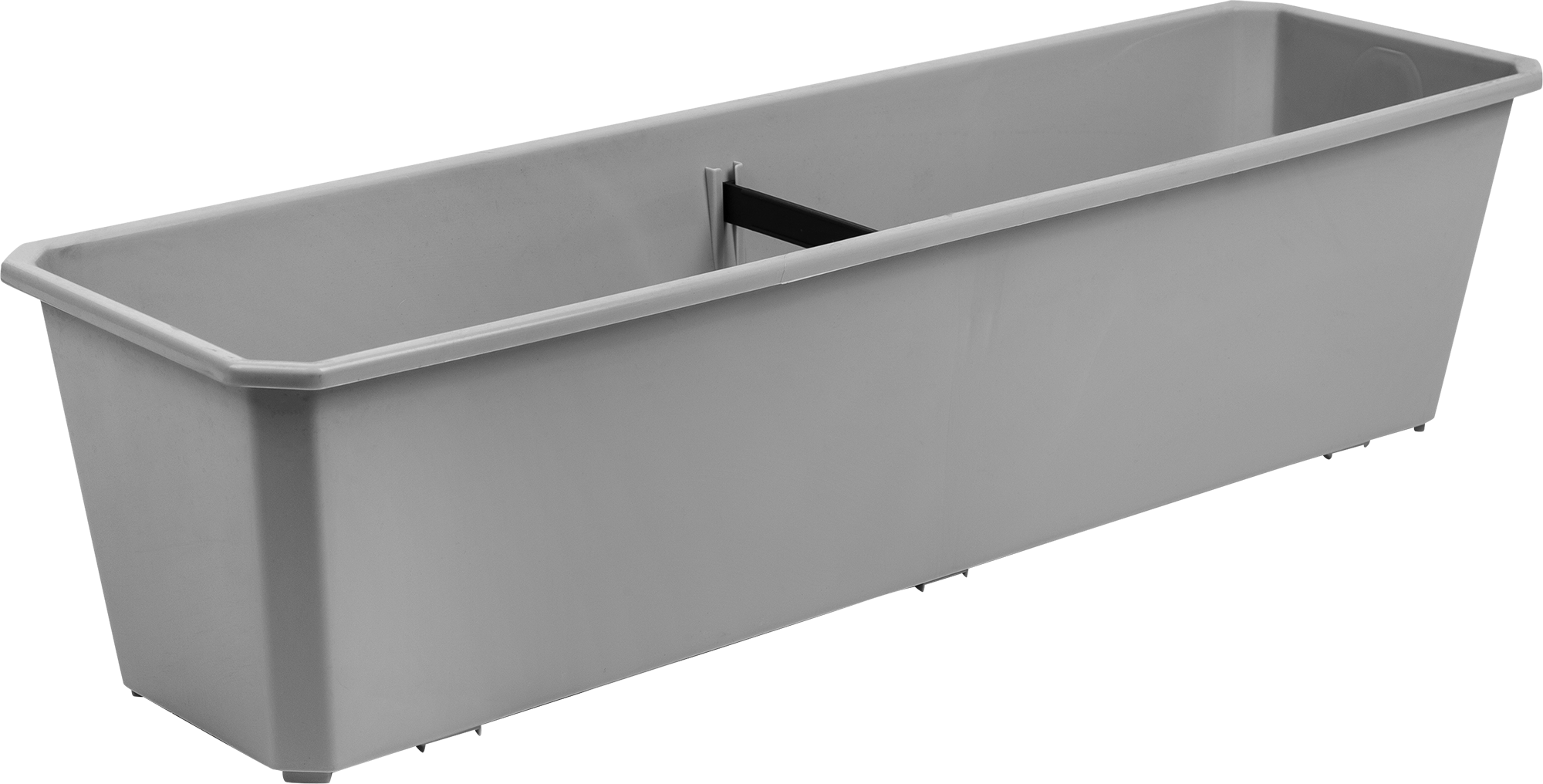 Ящик балконный Homwer 60x17x15 см пластик цвет светло-серый