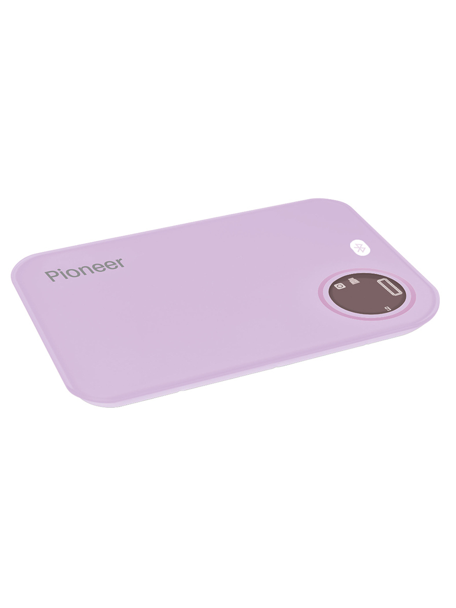 Изображение товара Кухонные весы Pioneer PKS1002 светло-розовые до 5 кг с измерением объема воды и молока