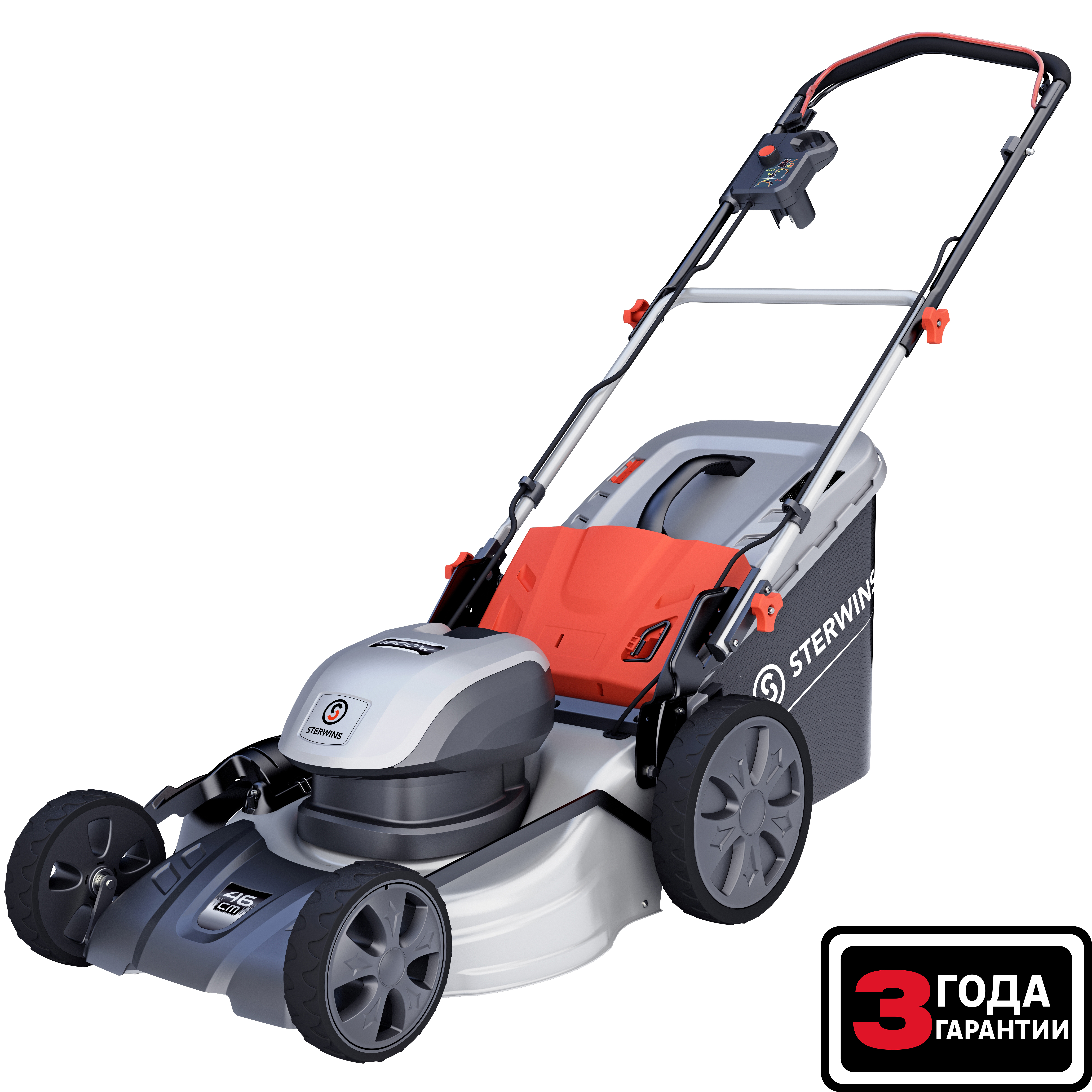 Изображение товара Газонокосилка электрическая самоходная Sterwins ELM2-46SP.4, 1800 Вт, 46 см