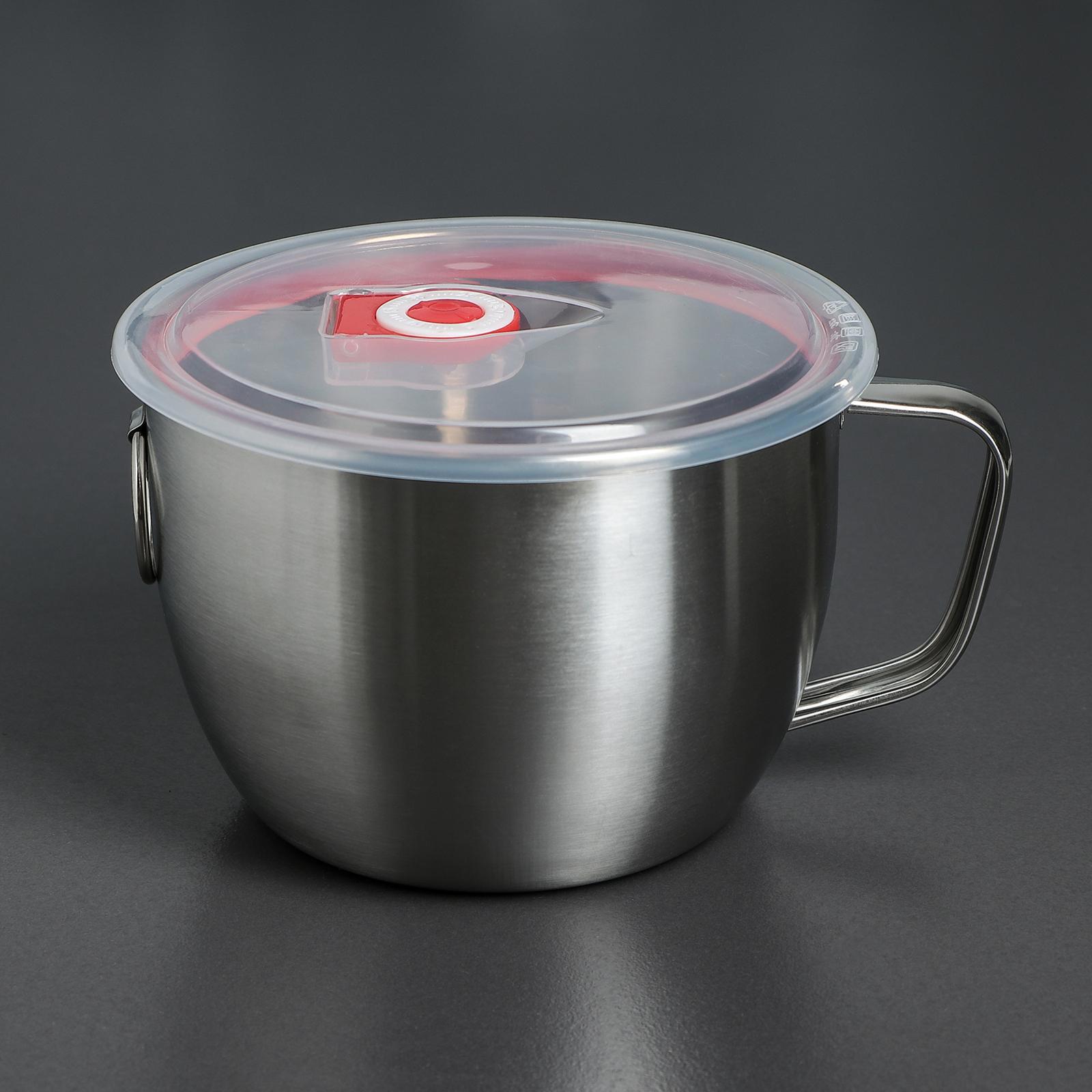 Изображение товара Кружка Simaland с вакуумной крышкой d=15.5 см 1.3 л домашняя посуда