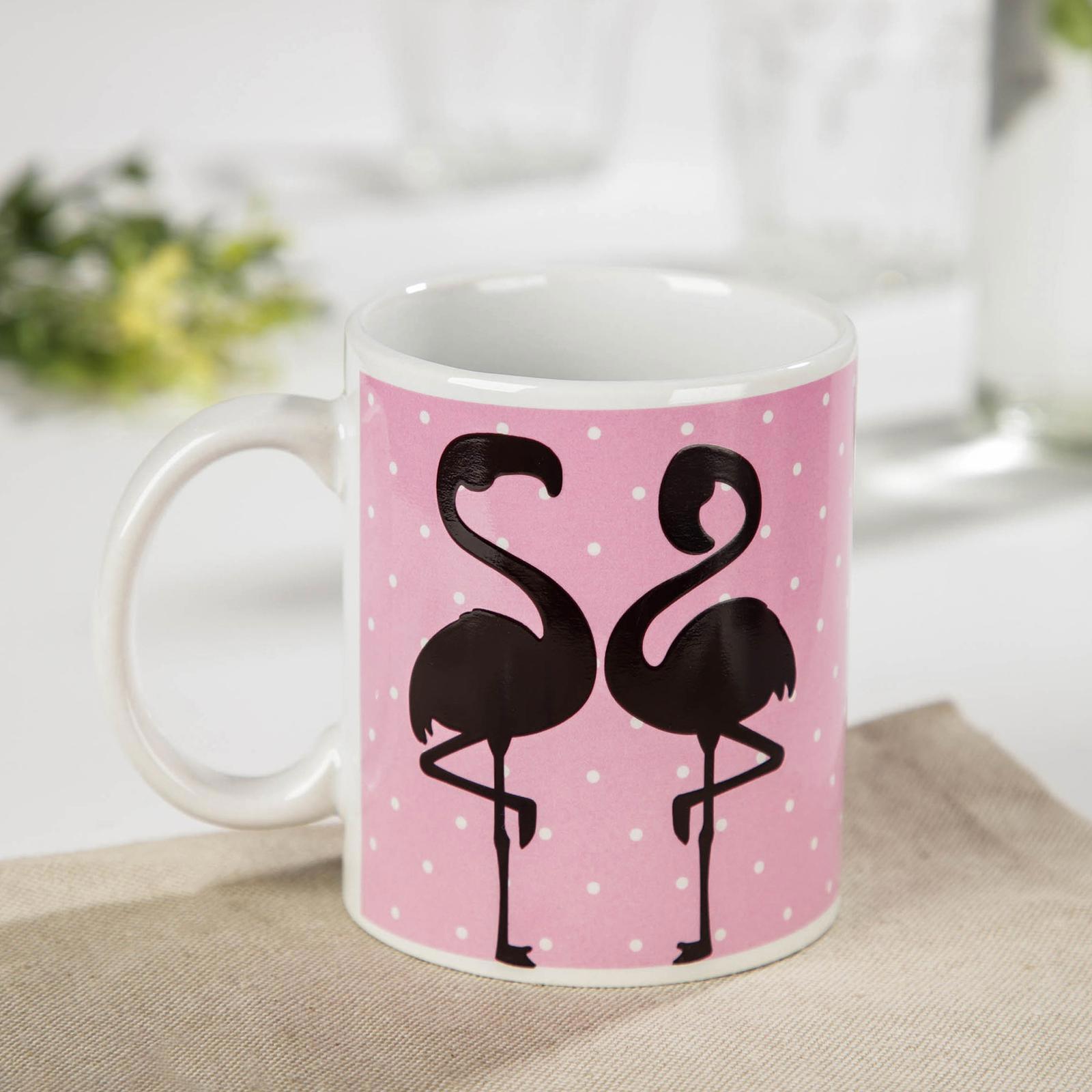 Изображение товара Кружка-хамелеон Фламинго 350 мл керамическая разноцветная стильная