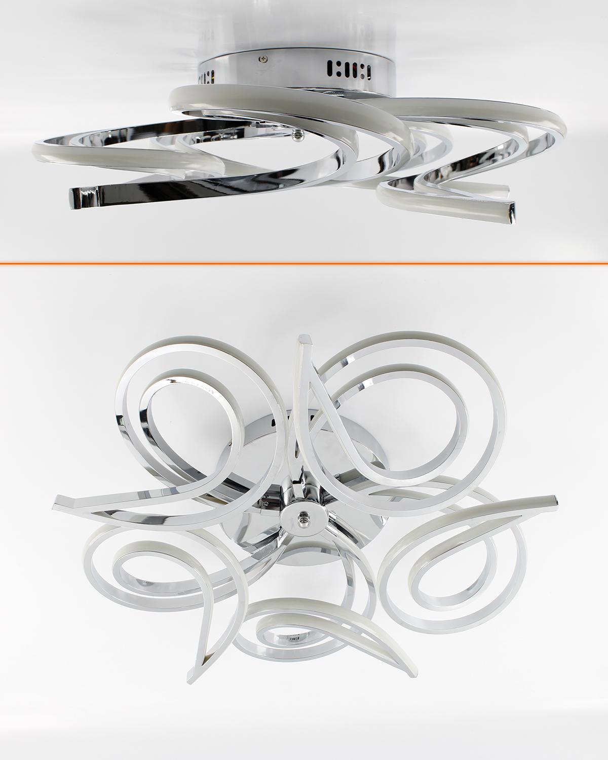 Изображение товара Люстра потолочная светодиодная ESTARES GLORIA 140W 25 м² изменение оттенков белого цвет хром