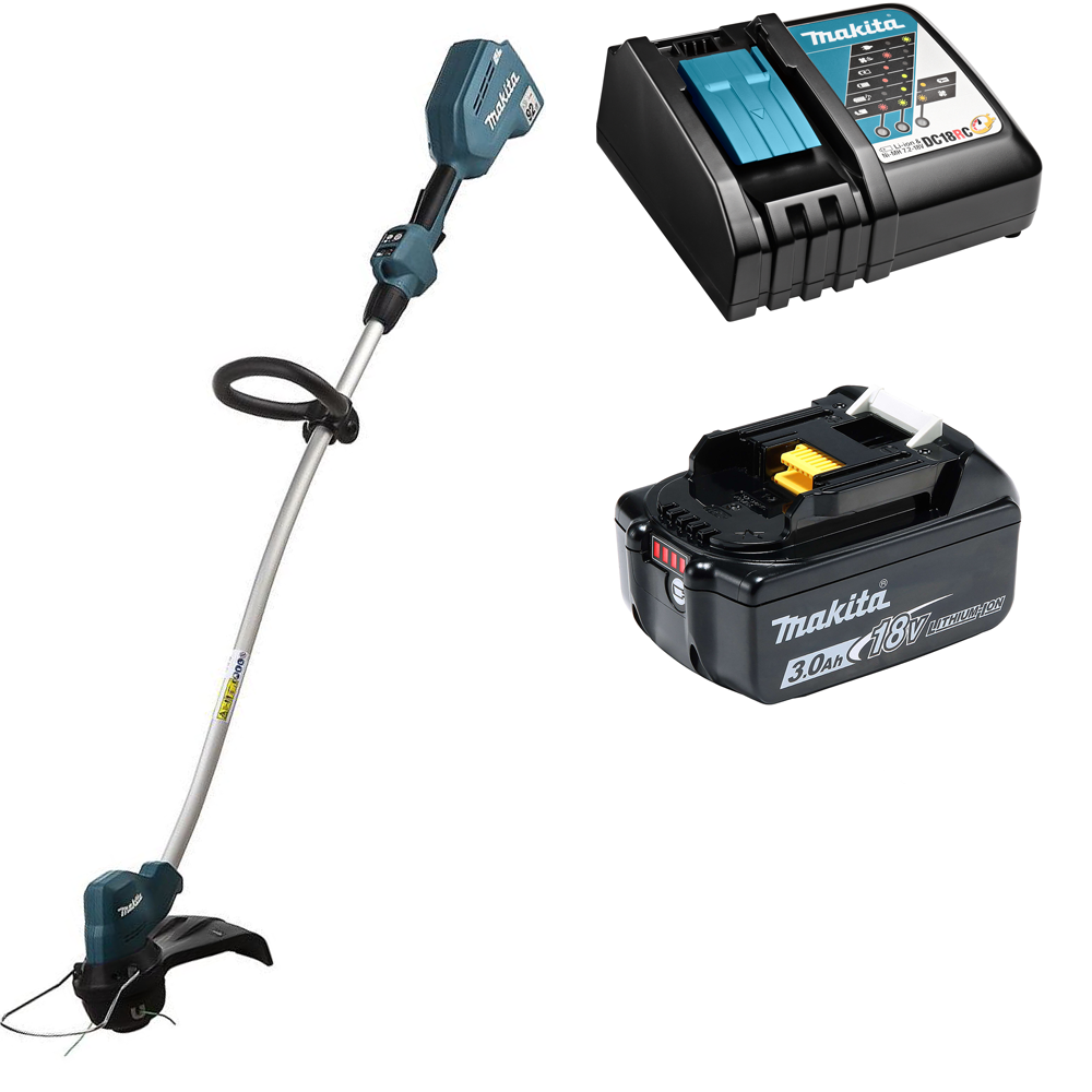 Изображение товара Аккумуляторный триммер Makita DUR189RF 18 В с зарядным устройством и аккумулятором