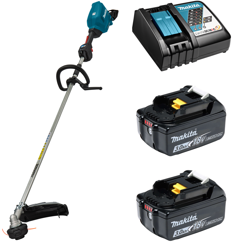 Изображение товара Аккумуляторный триммер Makita DUR369LRF2 18 В с насадками и ремнём