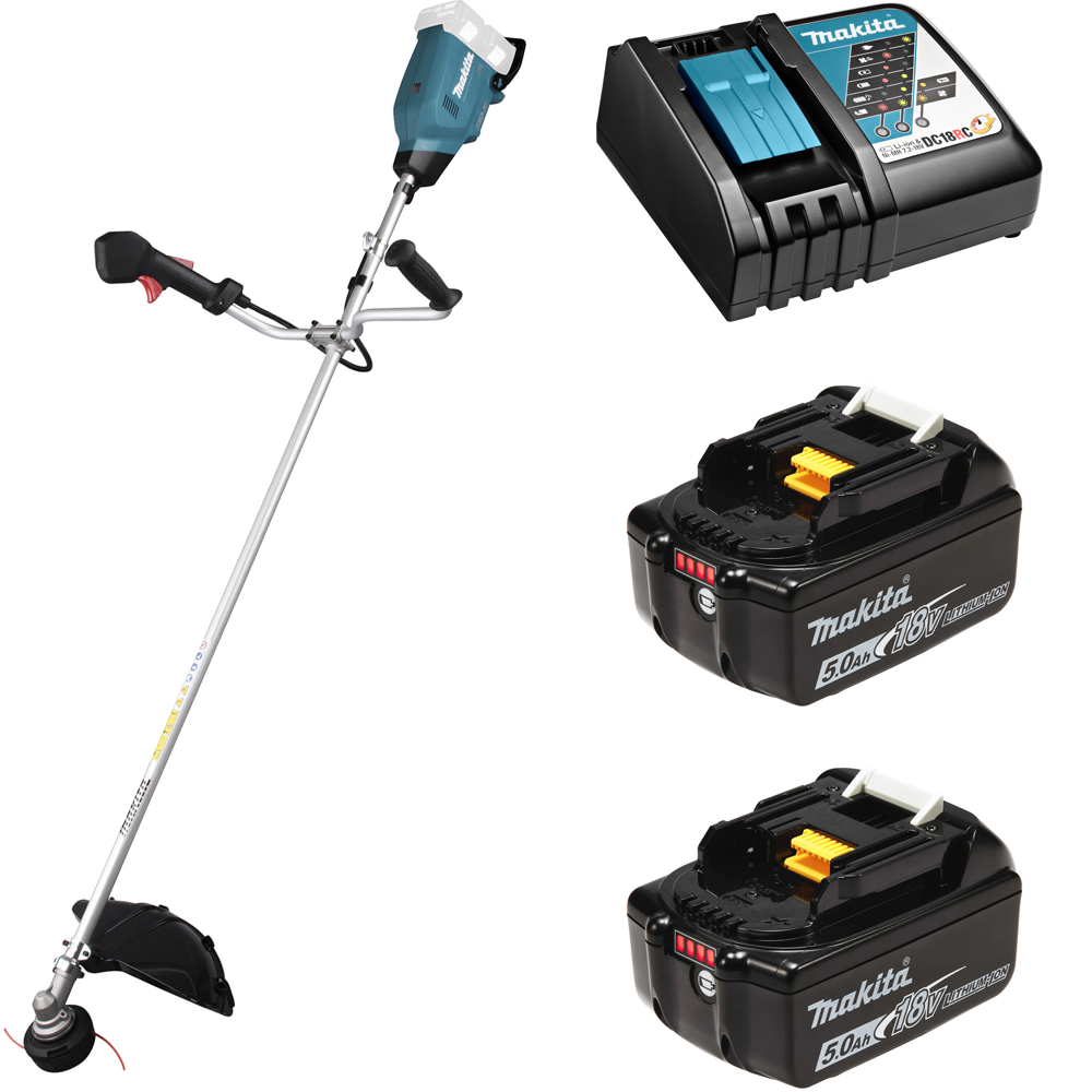 Изображение товара Аккумуляторный триммер Makita DUR369A 18 В с насадками и батареями