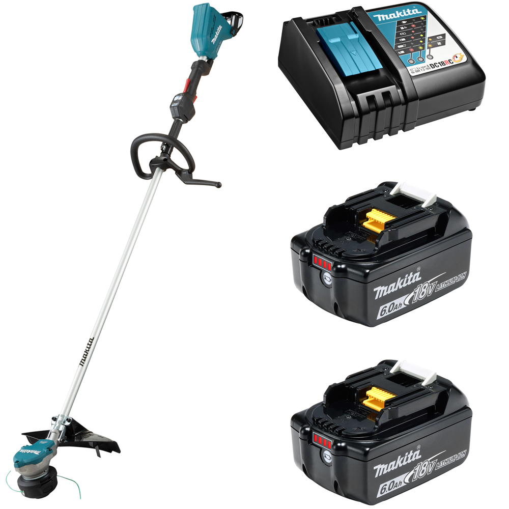 Изображение товара Триммер Makita DUR368LRG2 аккумуляторный с 2 АКБ и ЗУ