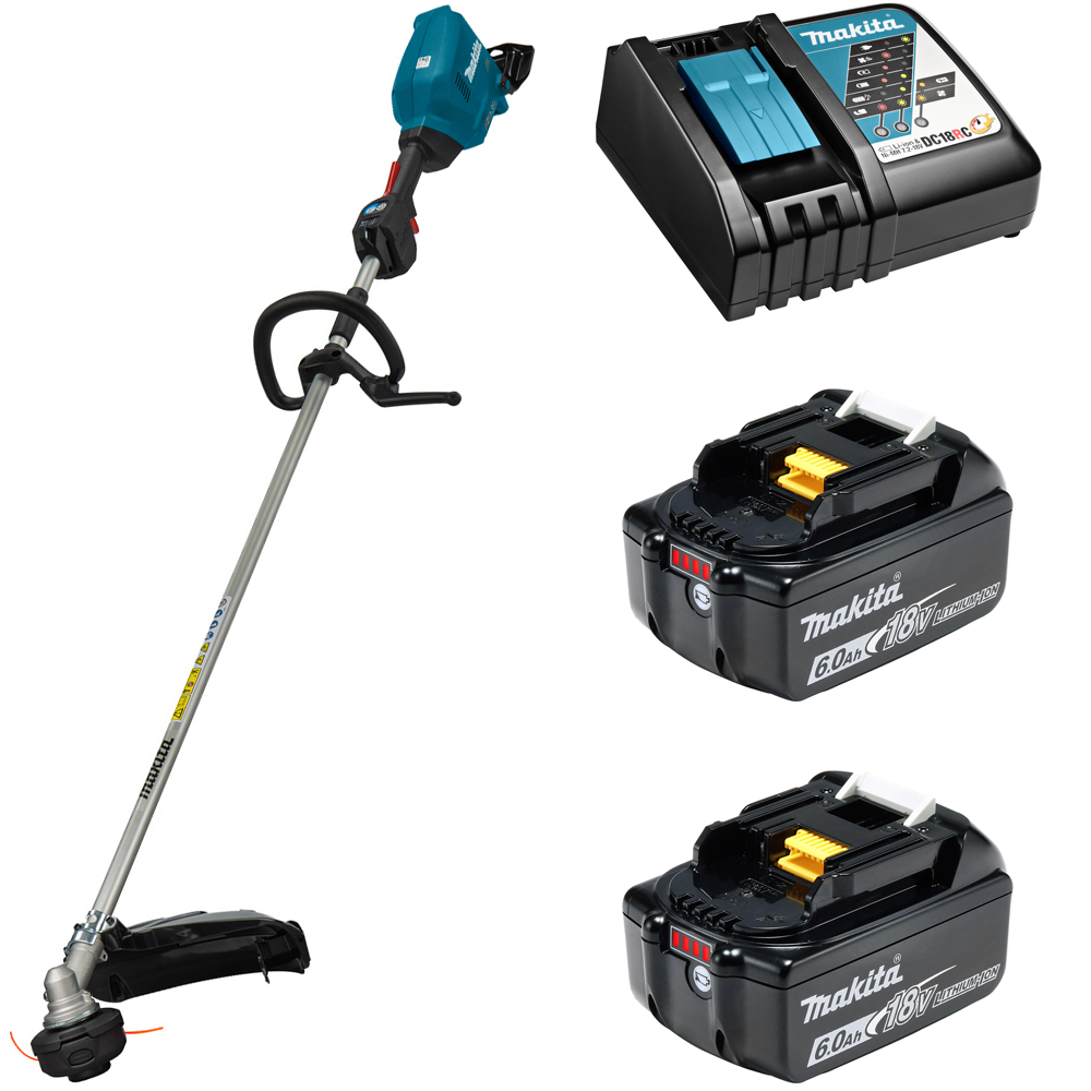 Изображение товара Аккумуляторный триммер Makita DUR369LRG2 с насадками и ЗУ