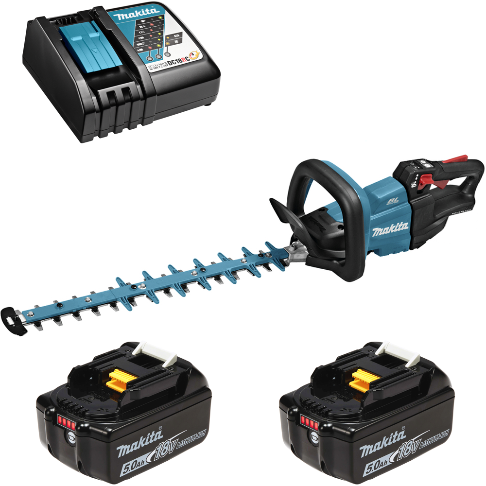 Изображение товара Кусторез аккумуляторный Makita DUH502RT2 DUH502 18 В 50 см АКБ и ЗУ в комплекте