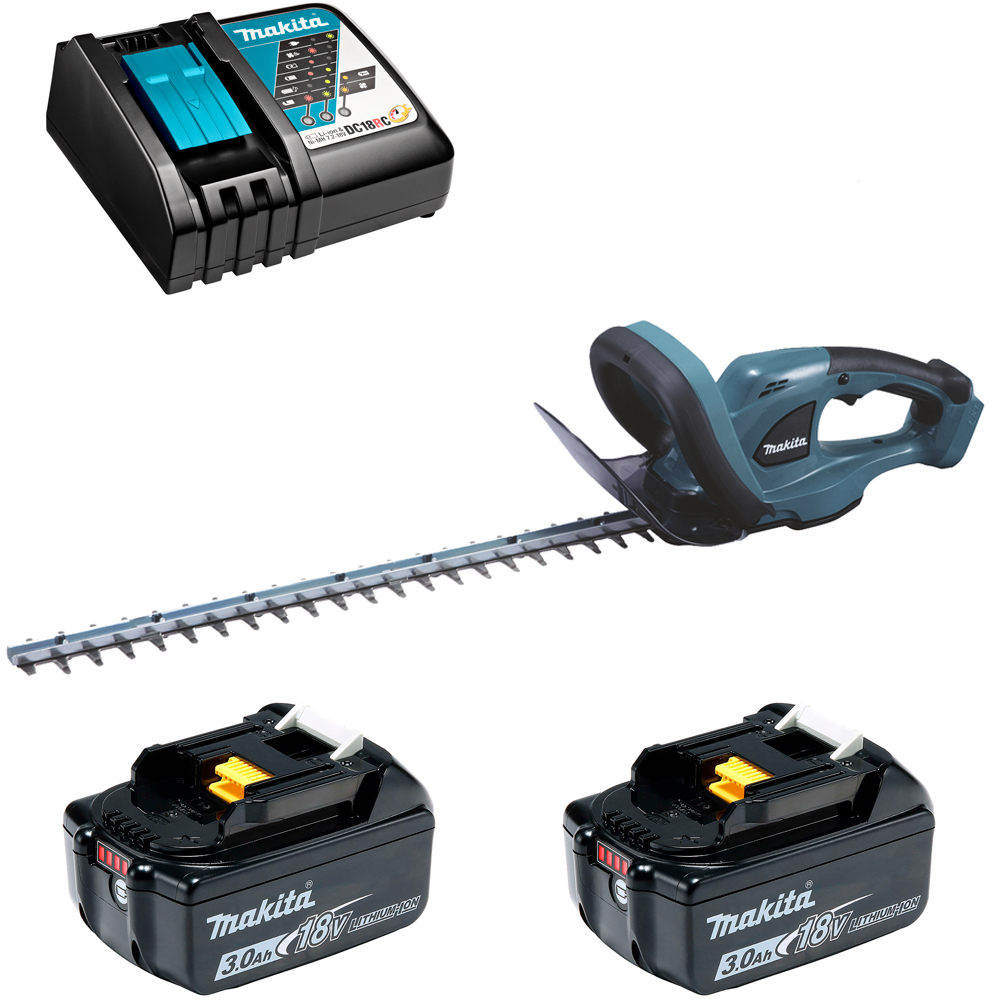 Изображение товара Аккумуляторный кусторез Makita DUH523RF2 18 В 53 см - мощный и легкий садовый инструмент для заживл