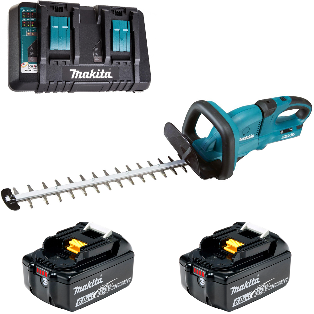 Изображение товара Аккумуляторный кусторез Makita DUH651PG2 36 В с длиной лезвия 65 см