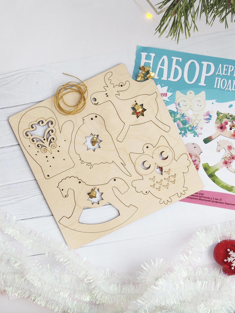 Изображение товара Набор деревянных елочных украшений Орландо 038009лзрс071 дерево