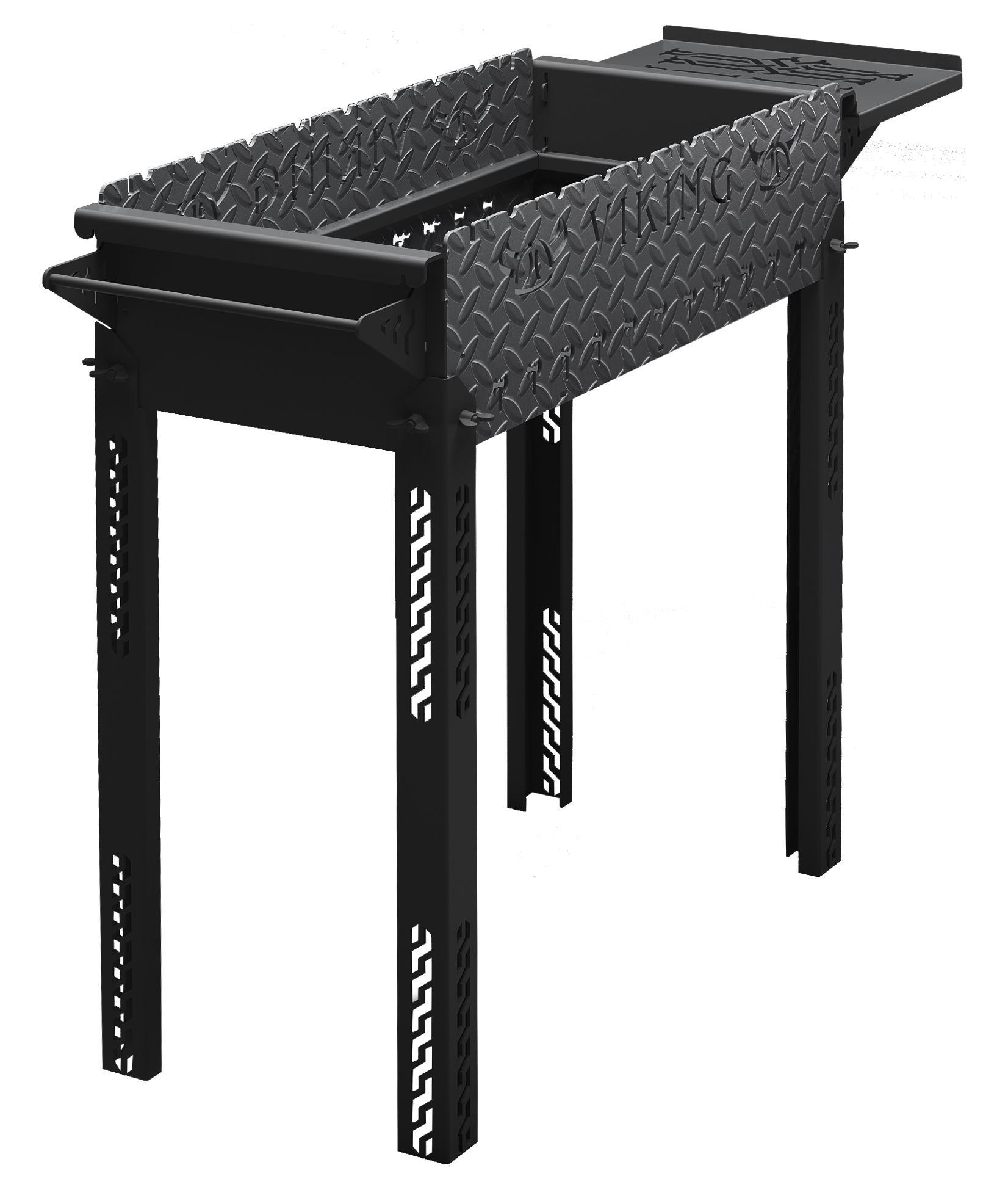 Изображение товара Мангал GRILLUX VikinG Black 810x360 см со стенками и полками