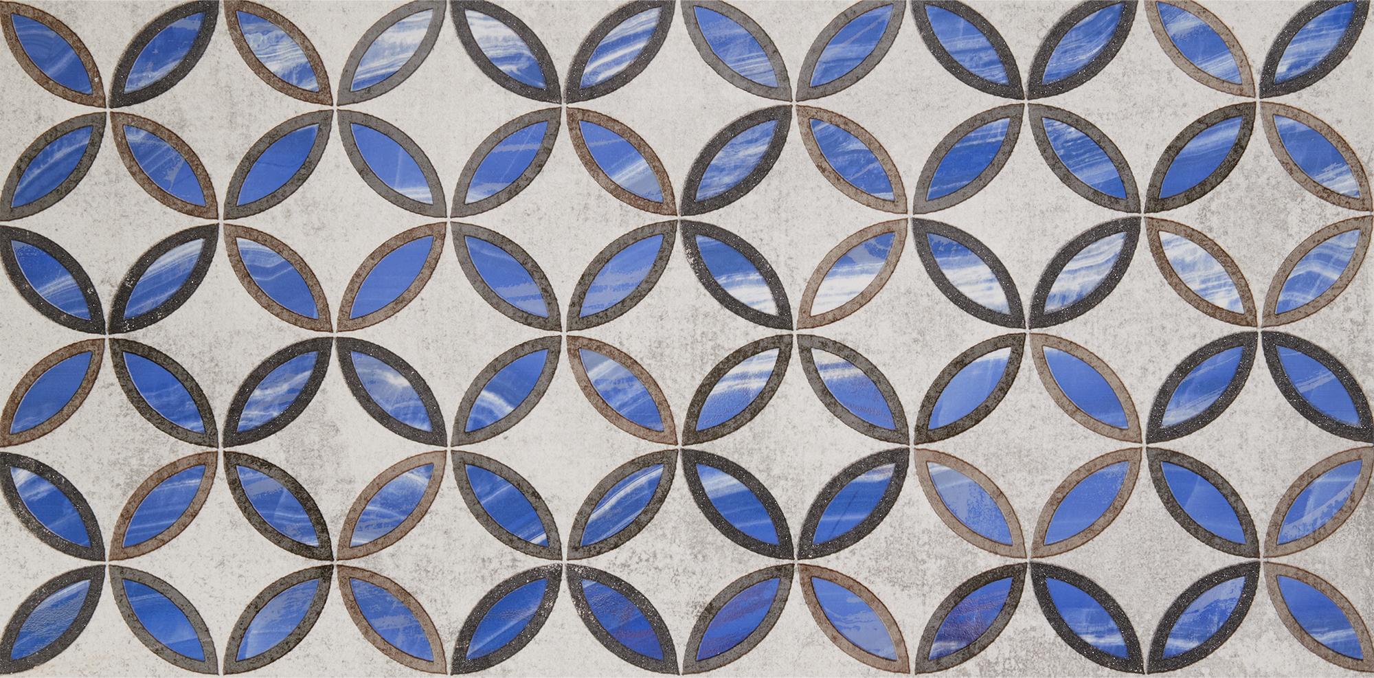 Вставка настенная Axima Невада D1 30x60 см матовая цвет серебристый голубой