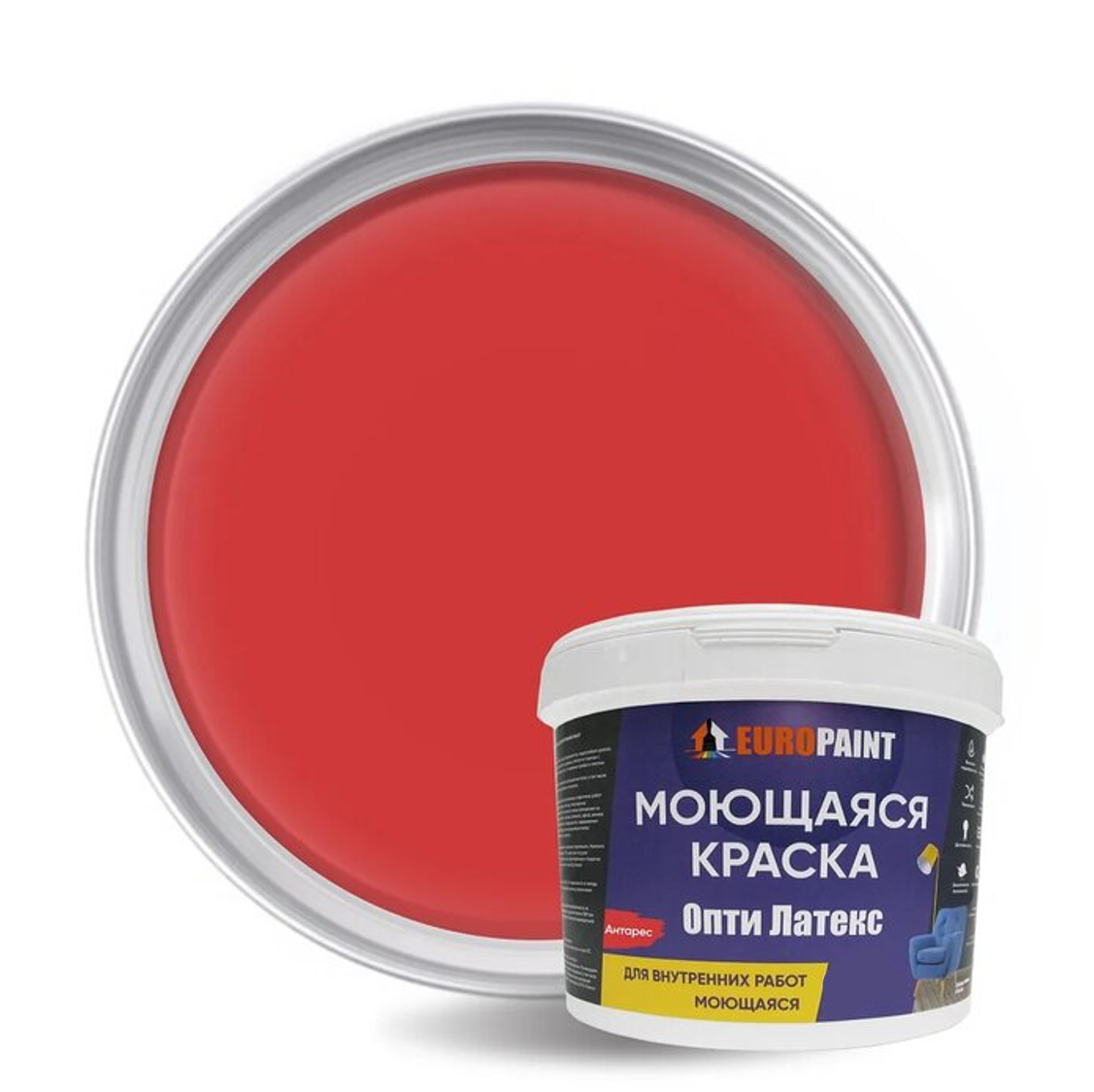 Изображение товара Краска EUROPAINT Опти Латекс матовая цвет антарес 1 л