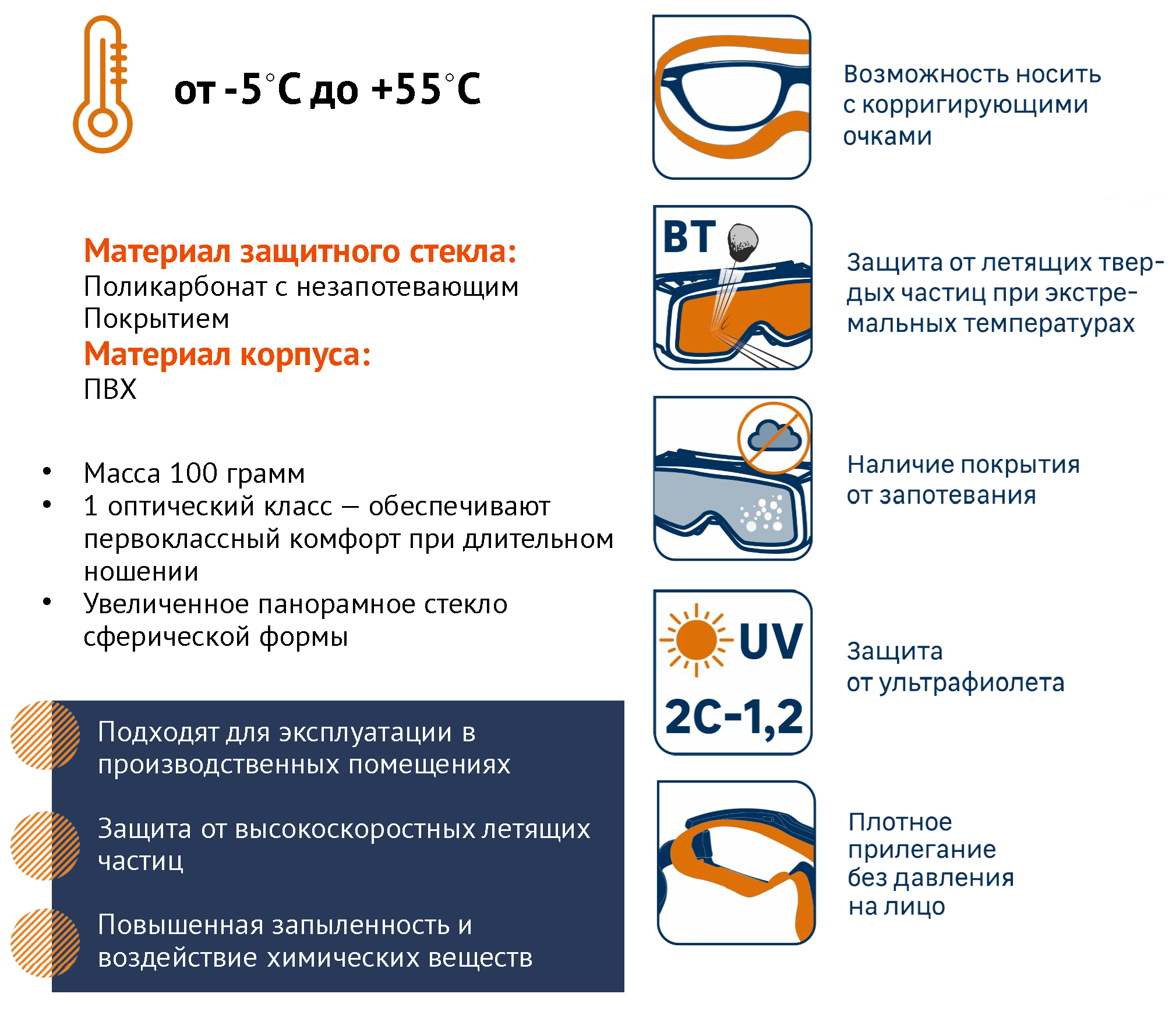 Очки защитные закрытые Dexter 25530LMD прозрачные с защитой от запотевания с непрямой вентиляцией - 2