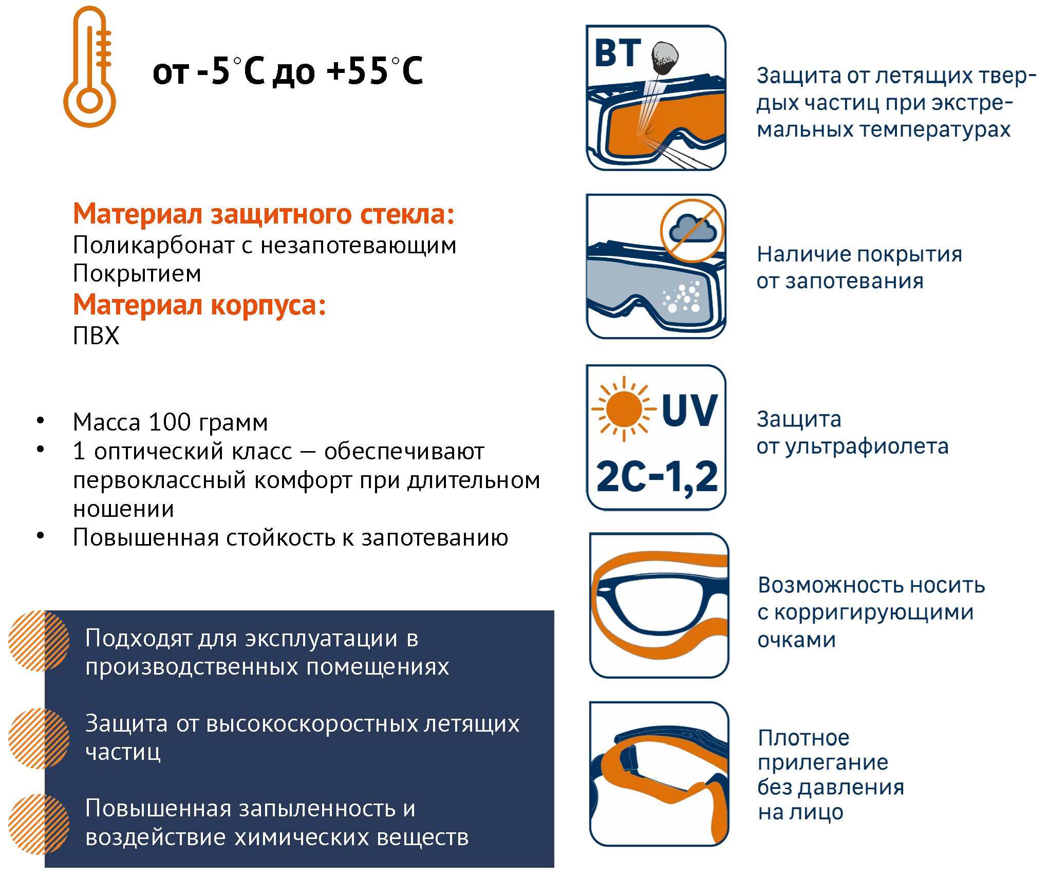 Очки защитные закрытые Dexter 30130LMD прозрачные с защитой от запотевания - 2