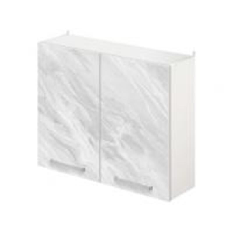 Изображение товара Навесной шкаф ЛИДЕР SHS80_MR Светлый мрамор с сушилкой 80x72x30 см