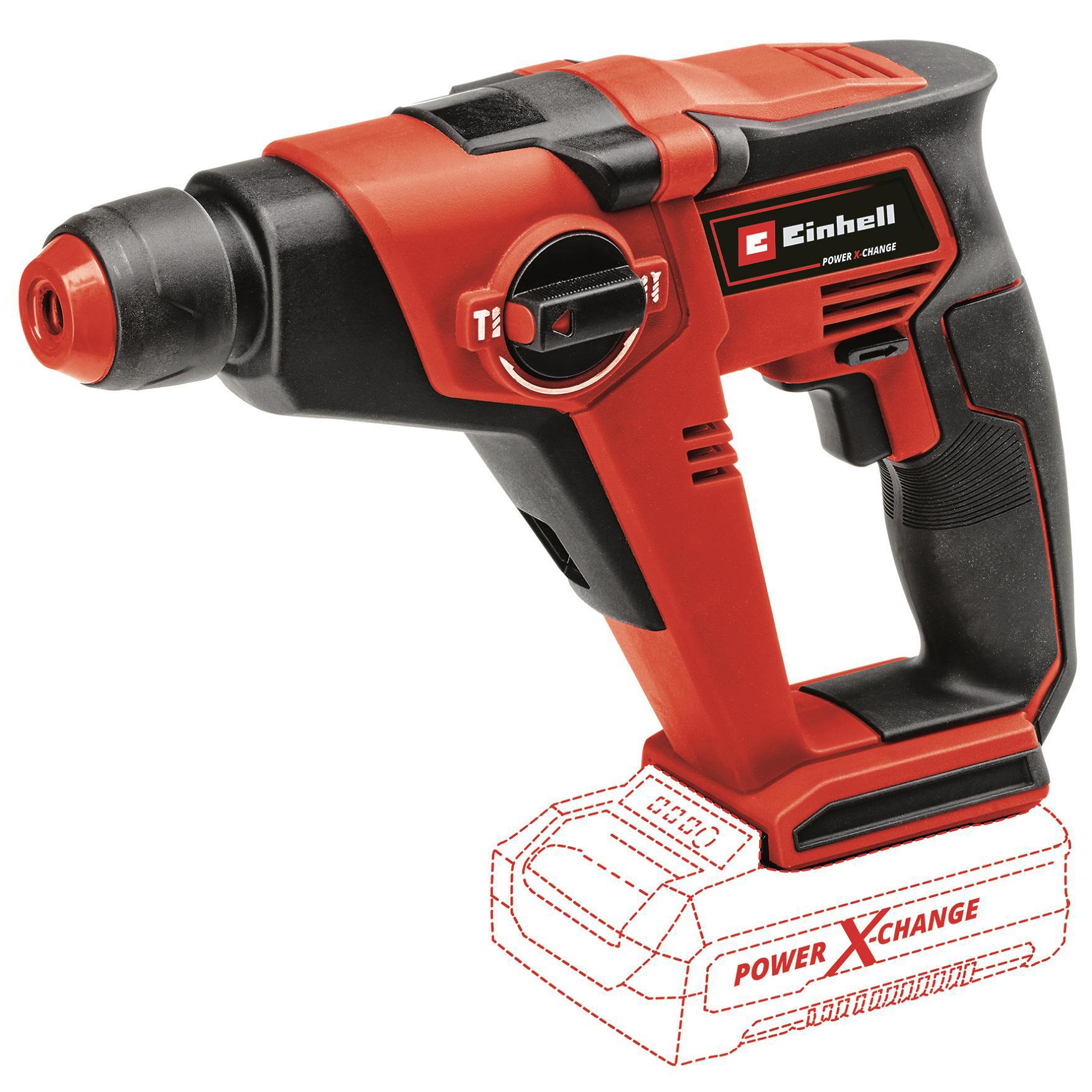Изображение товара Перфоратор аккумуляторный SDS-plus Einhell PXC TC-HD 18/12 Li-Solo 4513970, 18 В Li-Ion без АКБ и ЗУ, 1.3 Дж