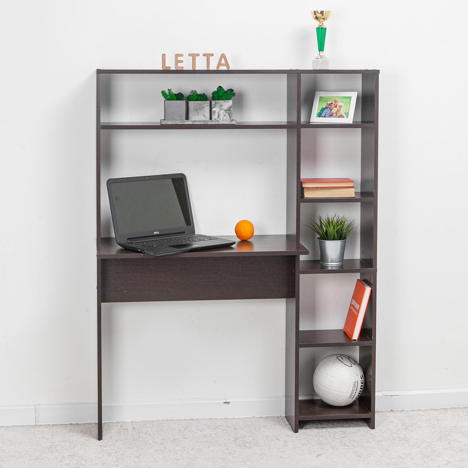Изображение товара Стол-стеллаж Letta Ultra 108.8x141.8x40 см венге офисный стол