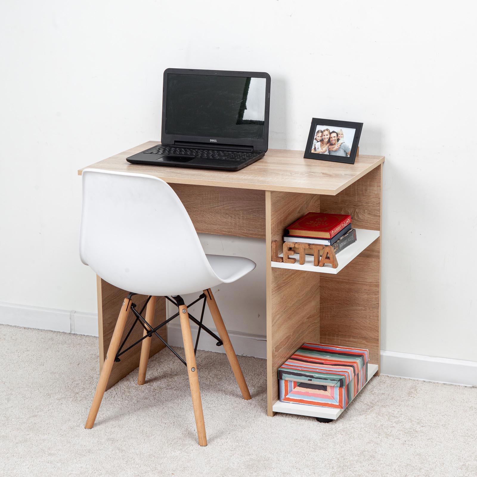 Изображение товара Компьютерный стол Letta Лайт с 2 полками цвет дуб сонома