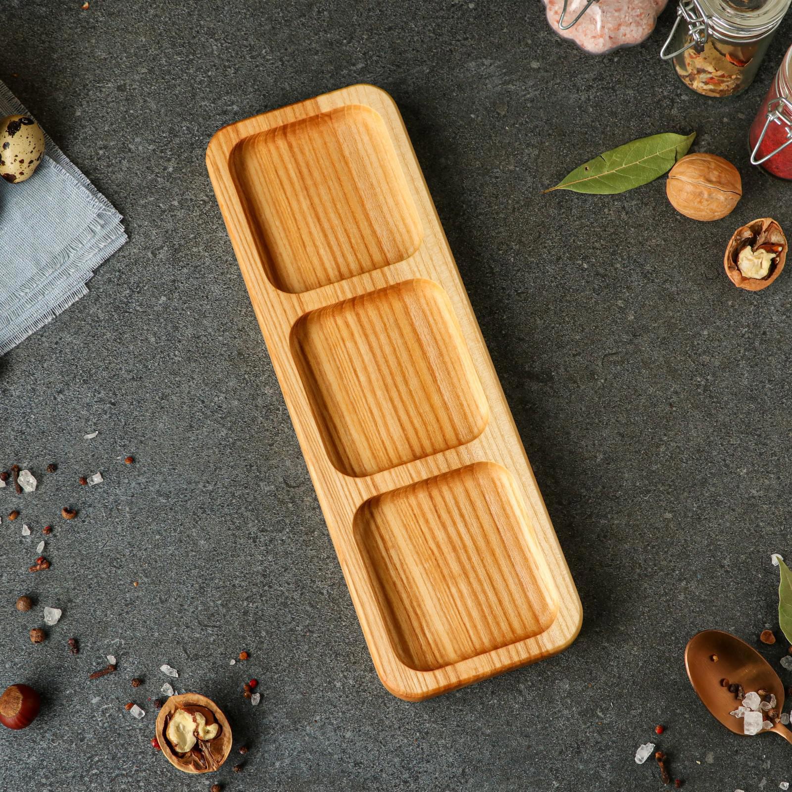 Изображение товара Блюдо для сервировки Доброе дерево ясень 6925153 цвет ясень