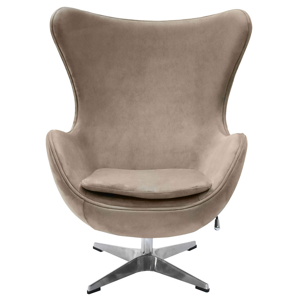 Изображение товара Кресло с подушкой Bradex Egg Chair 250 кг металл цвет молочный