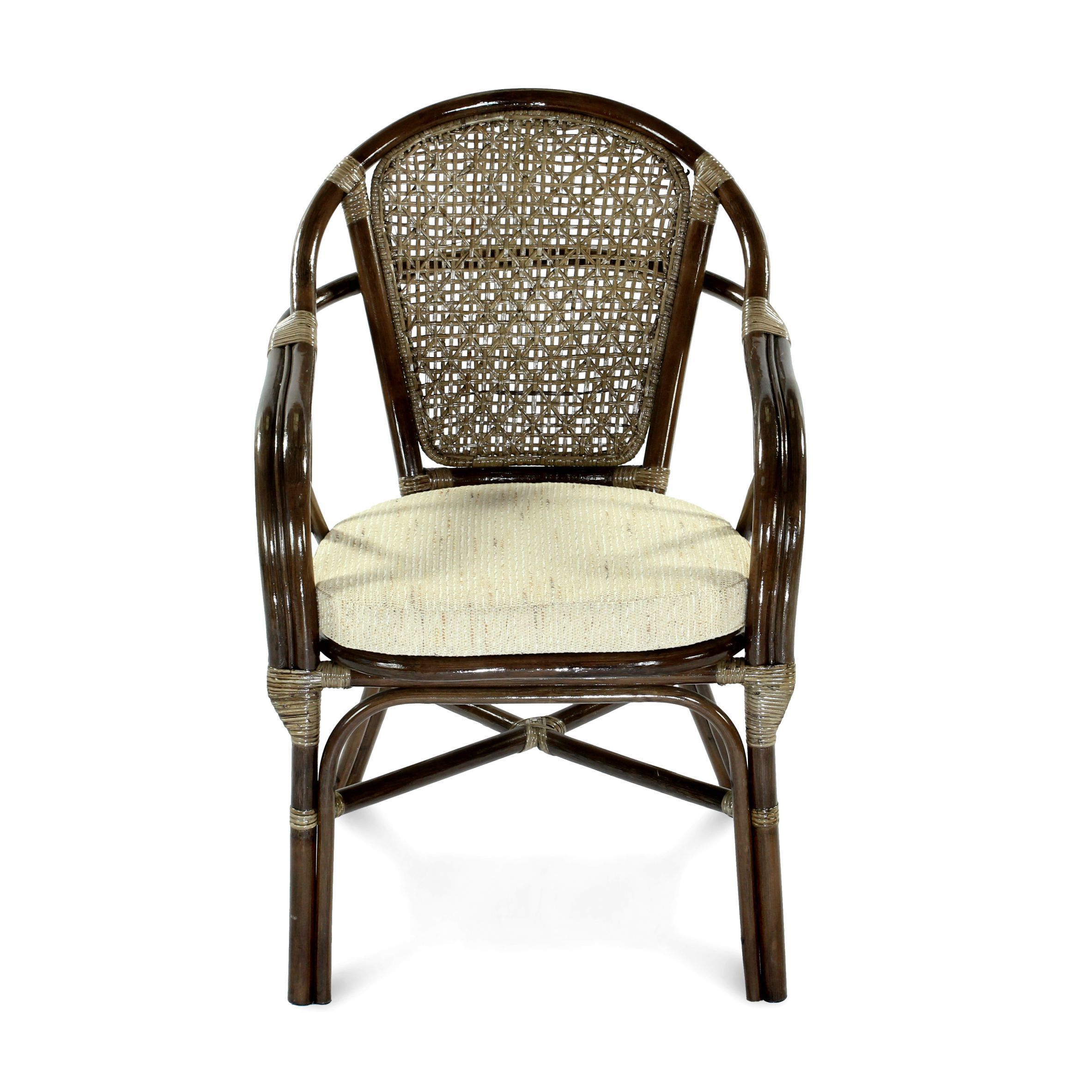 Изображение товара Кресло с подушкой Экодизайн 95 кг натуральный ротанг цвет темно-коричневый 11/21-B Б