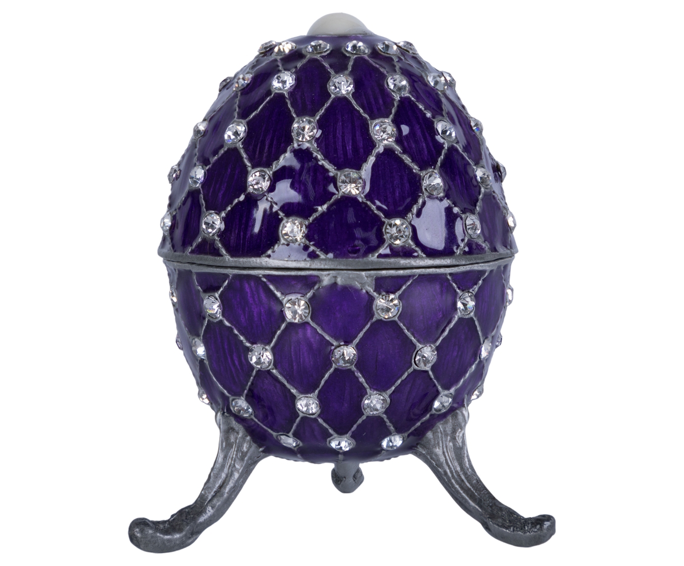 Изображение товара Шкатулка Гласар для драгоценностей со стразами Яйцо 5x5x8см 39-082