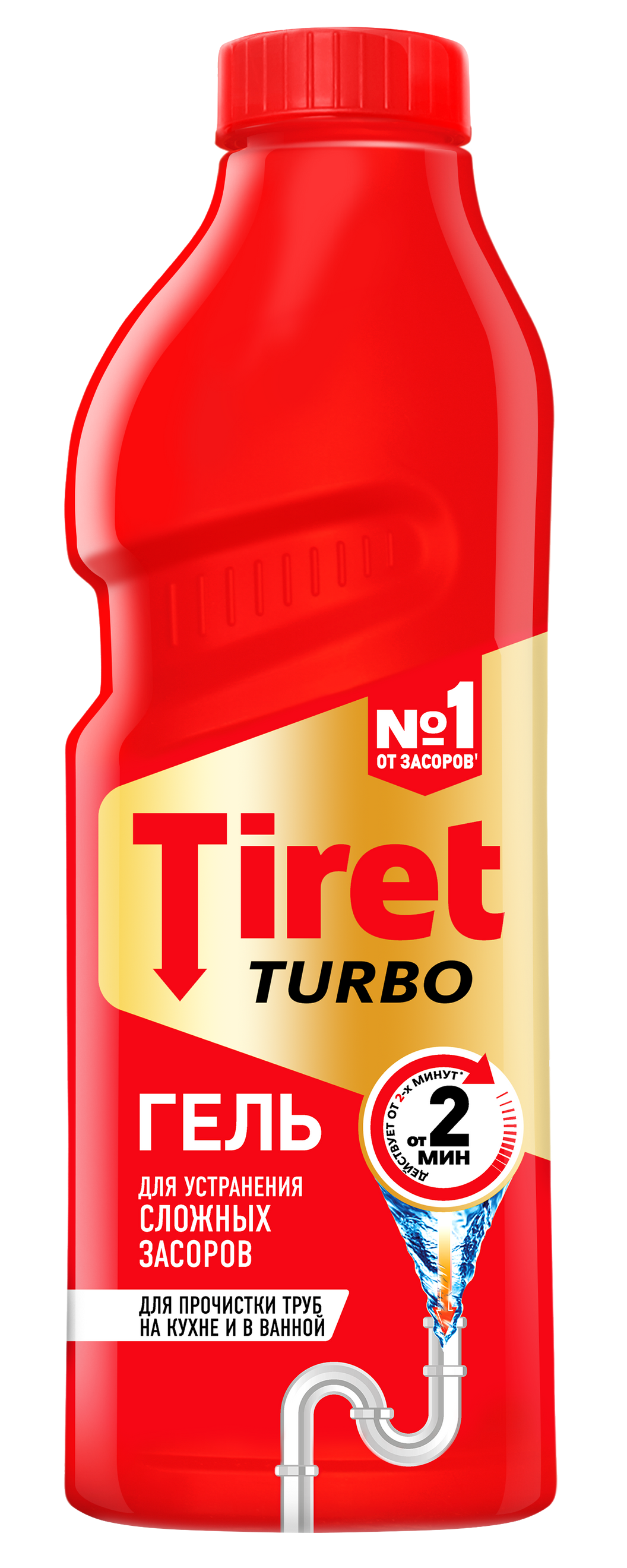 Гель для удаления засоров в трубах Tiret Turbo 1 л
