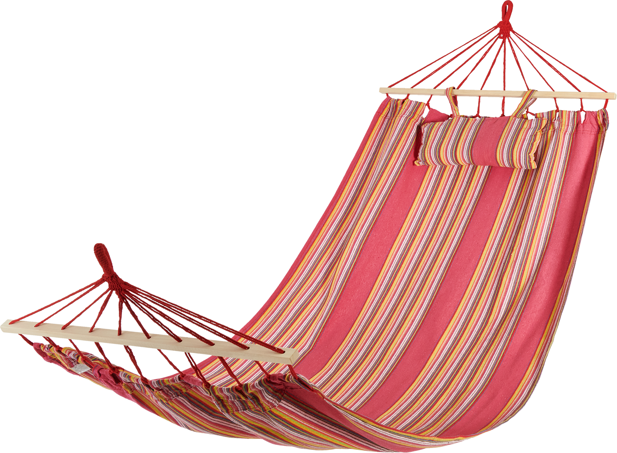 Изображение товара Гамак садовый Rio 100/80x200 см красный из поликоттона и дерева