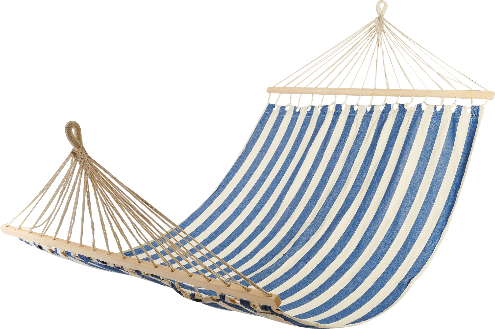 Изображение товара Гамак садовый Marina 140x200 см из поликоттона и дерева для комфортного отдыха