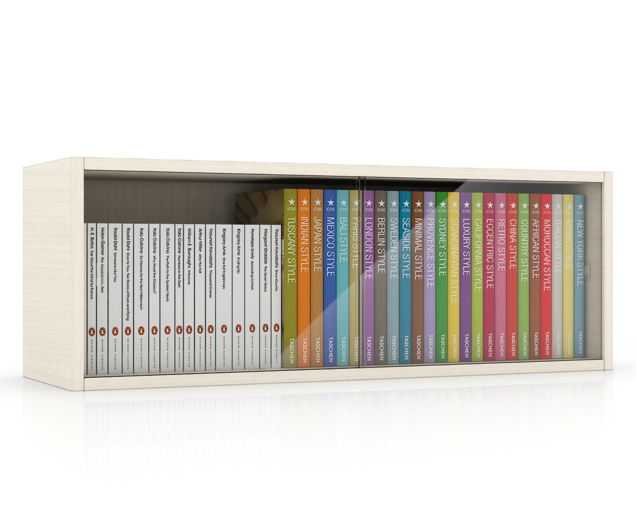 Изображение товара Настенная полка МД 83x30x25 см с стеклянными полочками