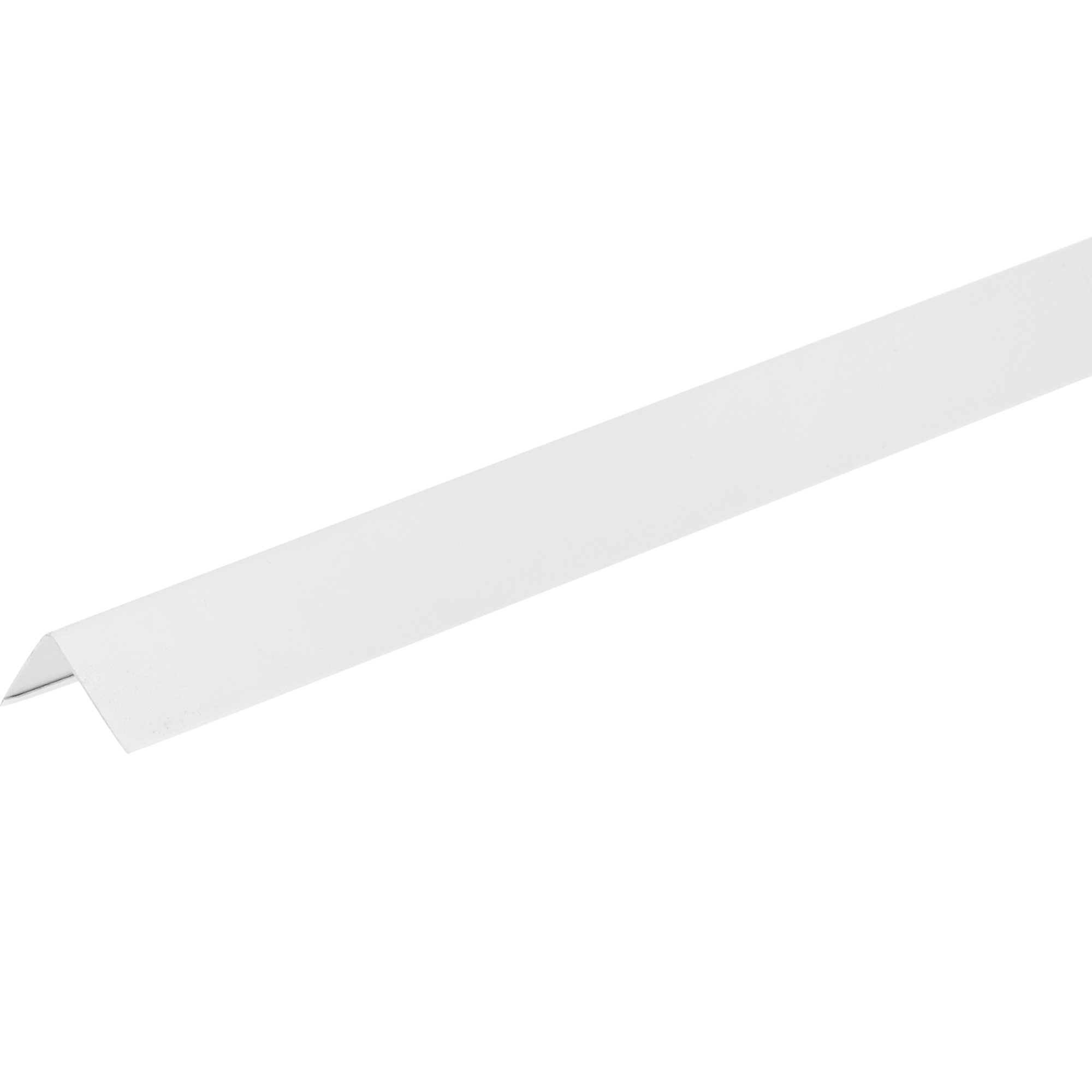Профиль угловой пристеночный алюминиевый 19x19x3000 мм цвет белый