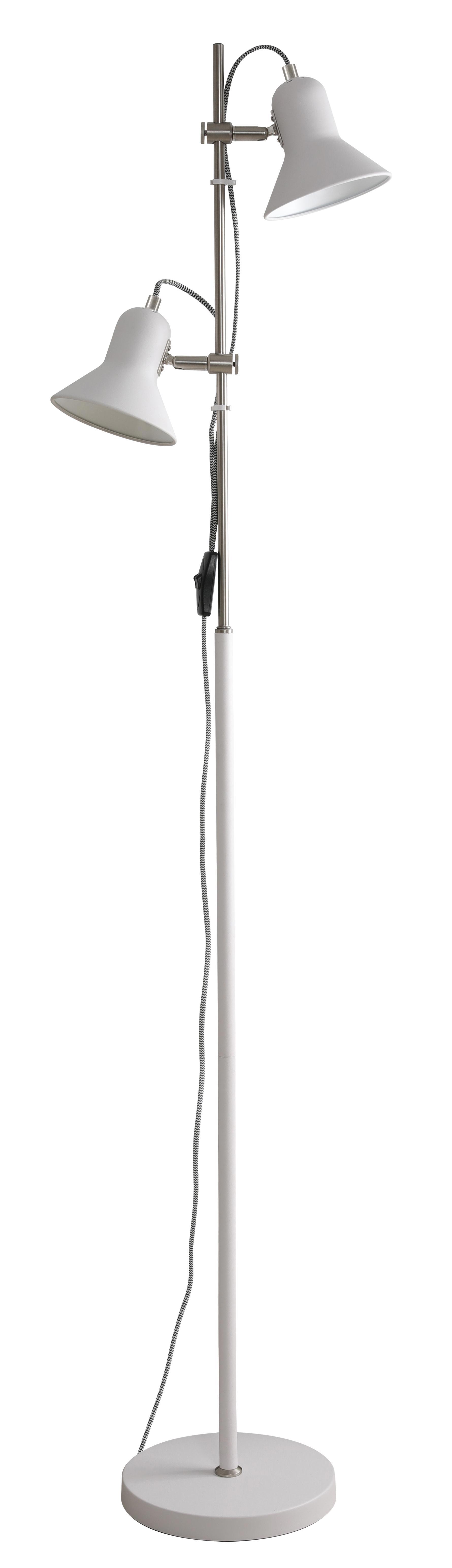 Изображение товара Напольный торшер CAMELION серии Rome с 2 регулируемыми плафонами, белый, сталь