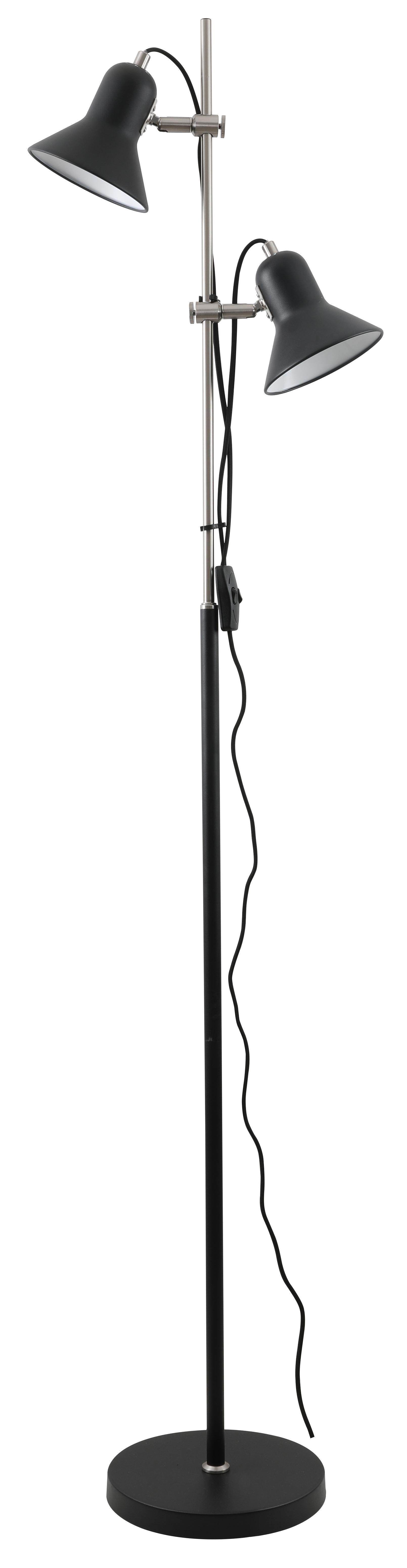 Изображение товара Напольный торшер CAMELION 14553 серии Rome черный со 2 плафонами, стильный и надежный