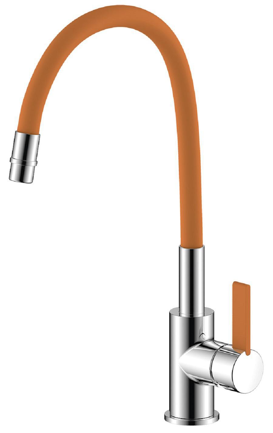 Изображение товара Однорычажный смеситель Argotech KLIO orange 35-10L для кухни с гибким изливом