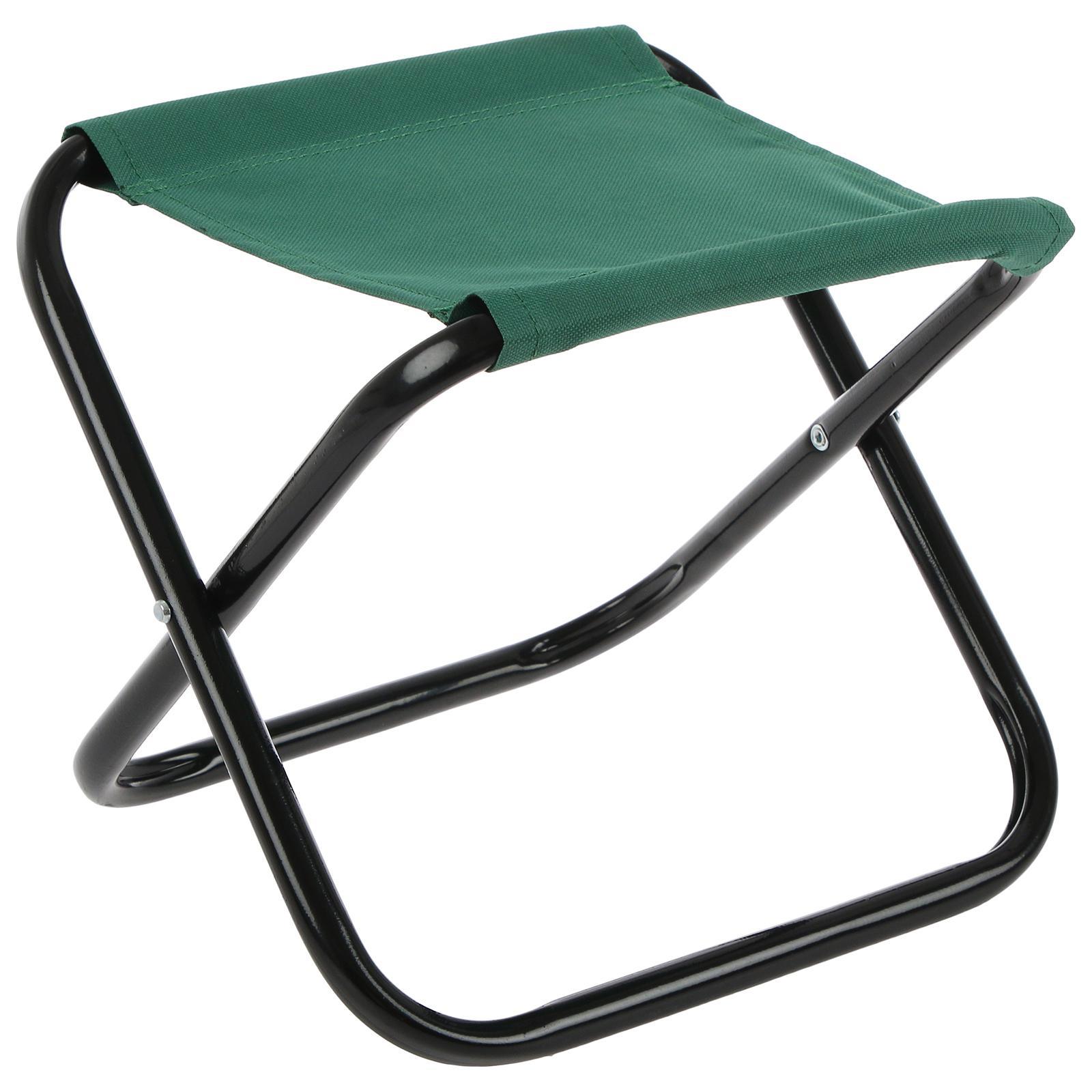 Изображение товара Складной садовый табурет оксфорд зеленого цвета для отдыха и кемпинга