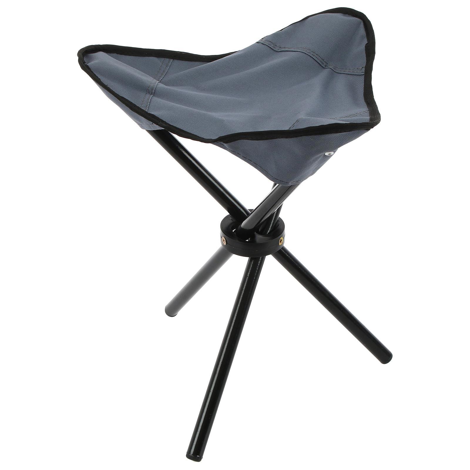 Изображение товара Туристический складной стул оксфорд цвет серый для отдыха и дачи