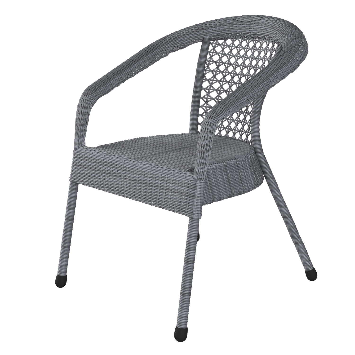 Изображение товара Кресло садовое из ротанга Aiko Deco 5045м серое, легкое и долговечное