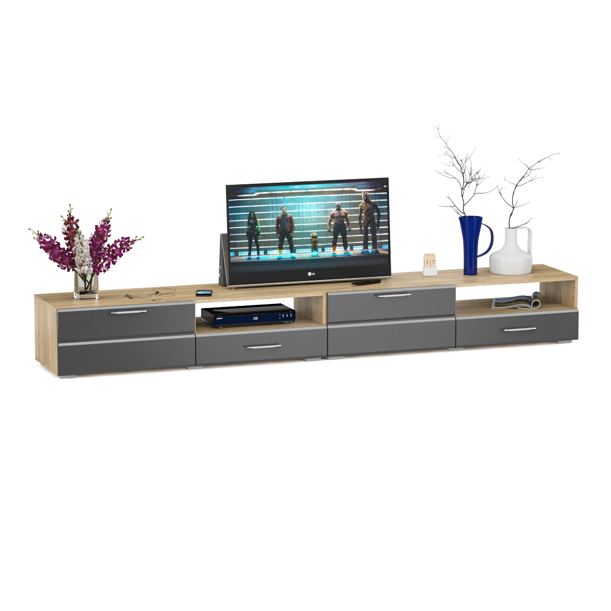 Изображение товара Тумба под телевизор Ларго 1,4 280x35x46 см графит