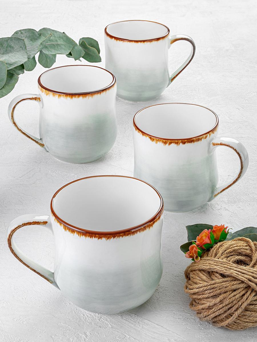 Изображение товара Кружка 500 мл Elan gallery фарфор серия Кантри белая, 4 шт.