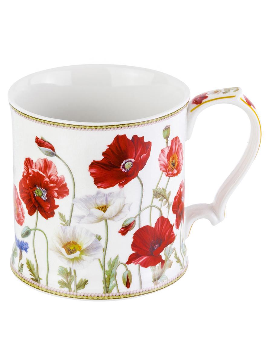 Изображение товара Кружка фарфор 380 мл ELAN GALLERY Макиdecor живописные маковые цвет белый