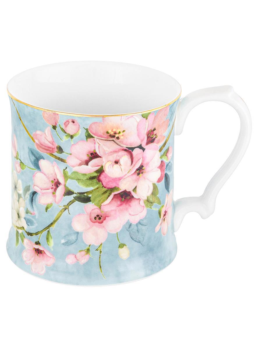 Изображение товара Кружка 380 мл ELAN GALLERY фарфор Яблоневый цвет украшена золотым окаймлением