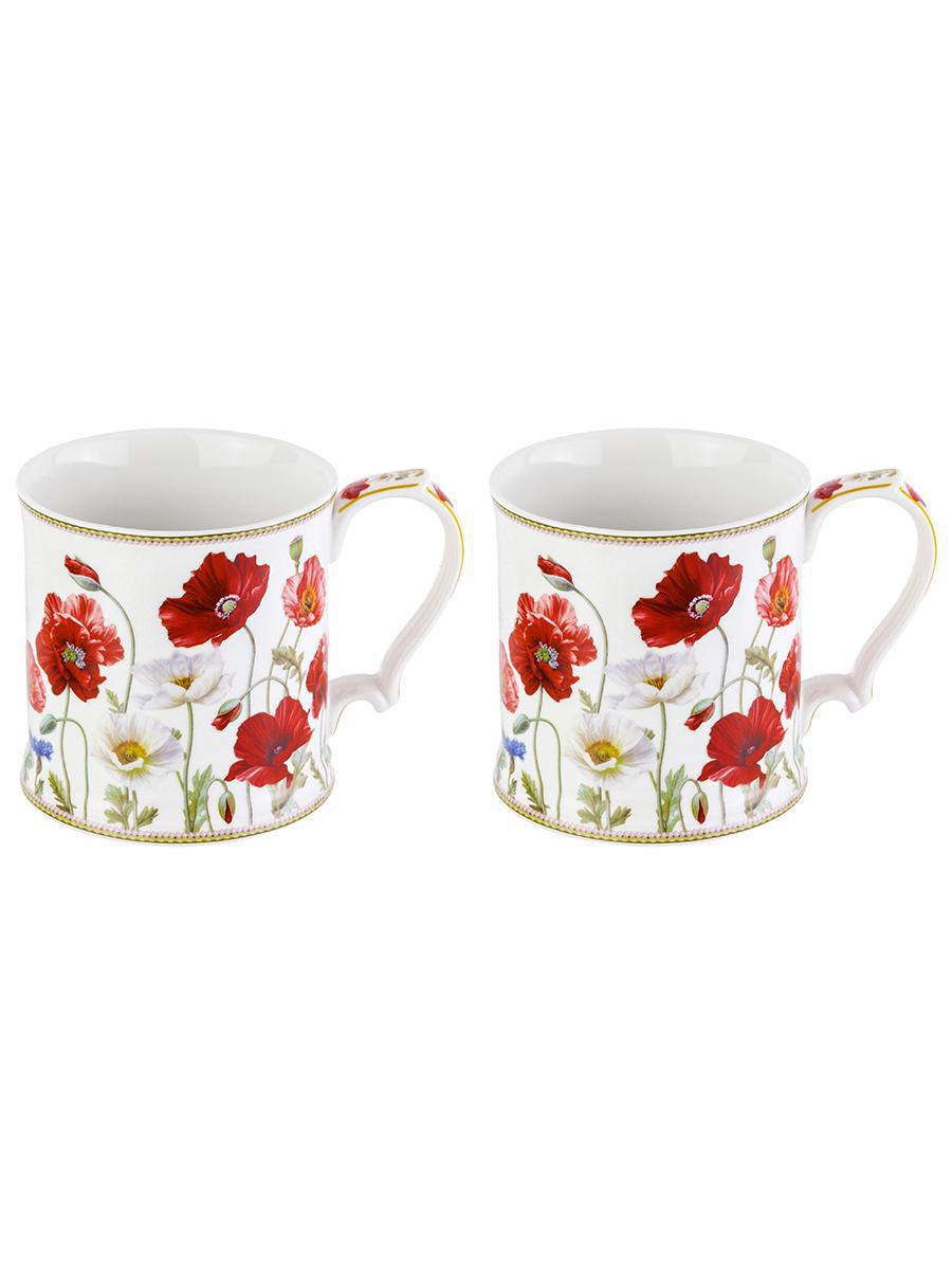 Изображение товара Набор из 2 фарфоровых кружек Маки 380 мл ELAN GALLERY в подарок