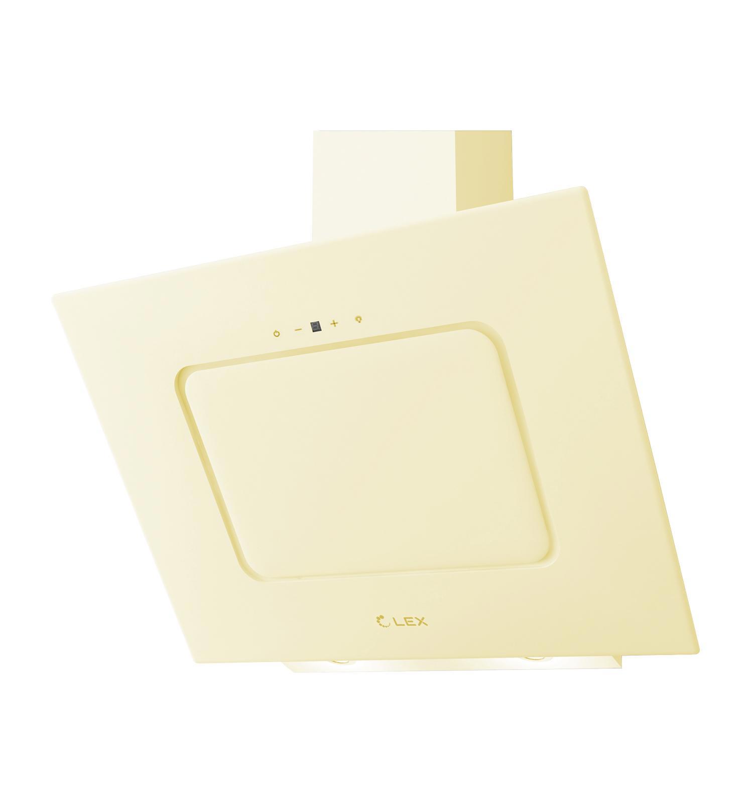 Изображение товара Наклонная вытяжка LUNA 600 IVORY 60 см сенсорное управление LED фильтр