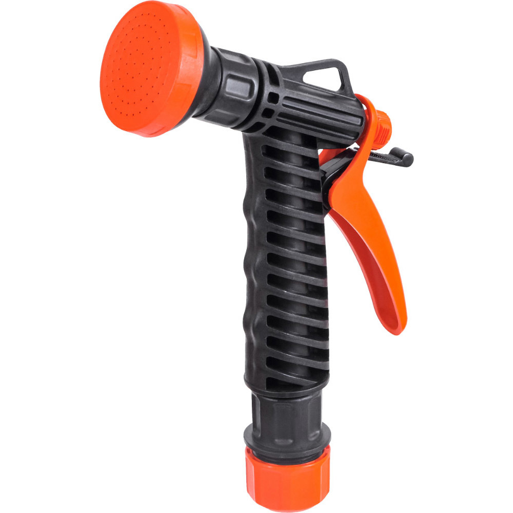 Изображение товара Душ-пистолет для полива с фиксатором с цанговым зажимом Жук 1/2 дюйма