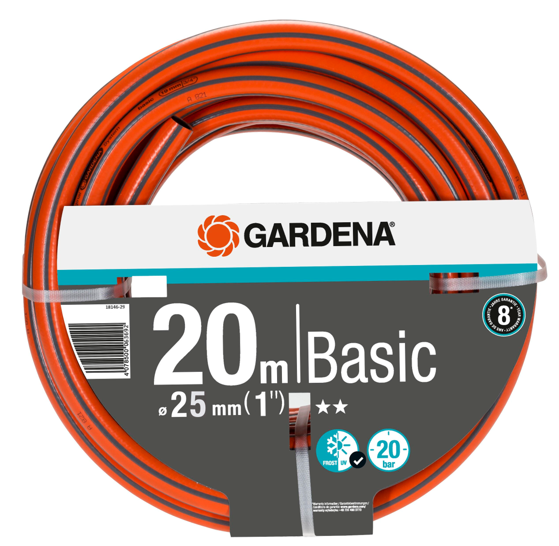 Изображение товара Шланг для полива Gardena Basic ø25 мм 20 м ПВХ