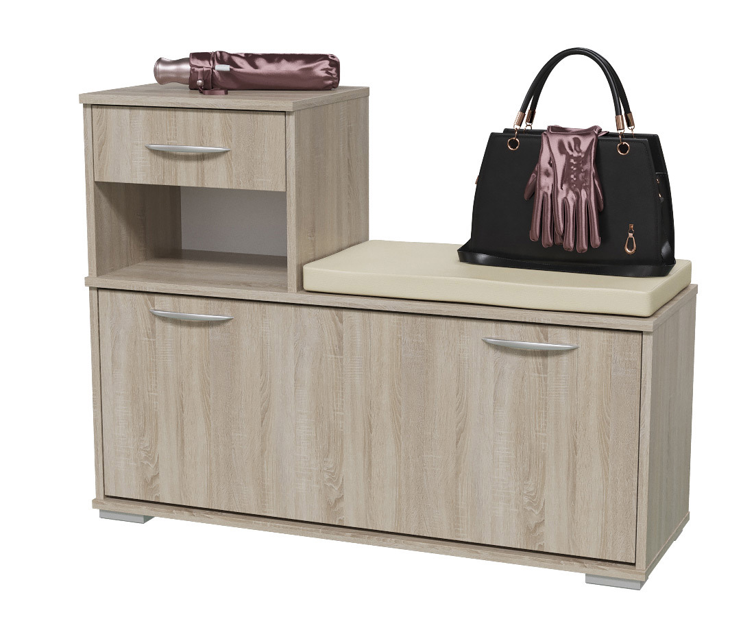 Изображение товара Обувница Гранд-кволити 100x76x33 см из ЛДСП цвет дуб сонома