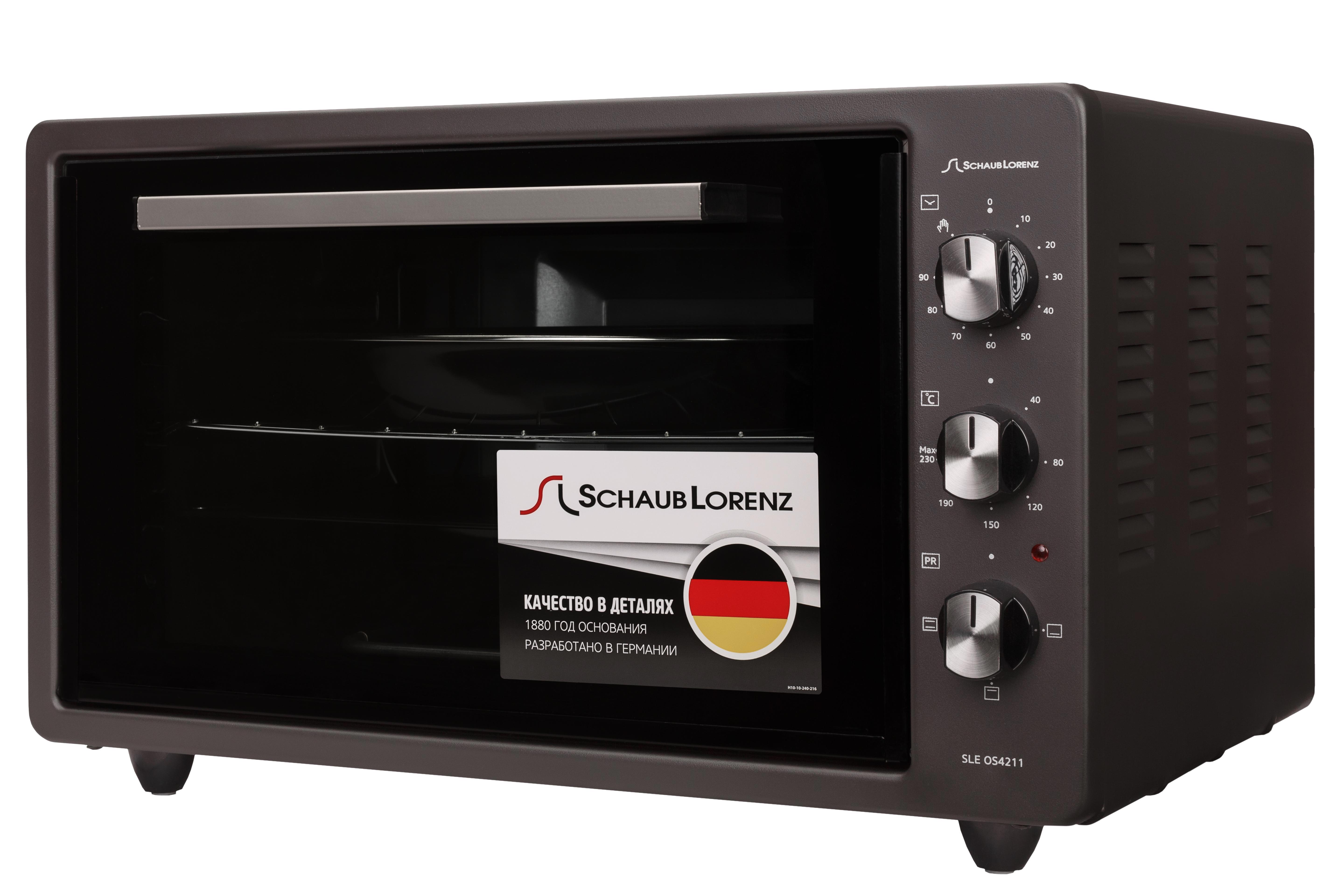Изображение товара Электропечь настольная Schaub Lorenz SLE OS4211 1.40 кВт 510x44x32.50 см цвет черный